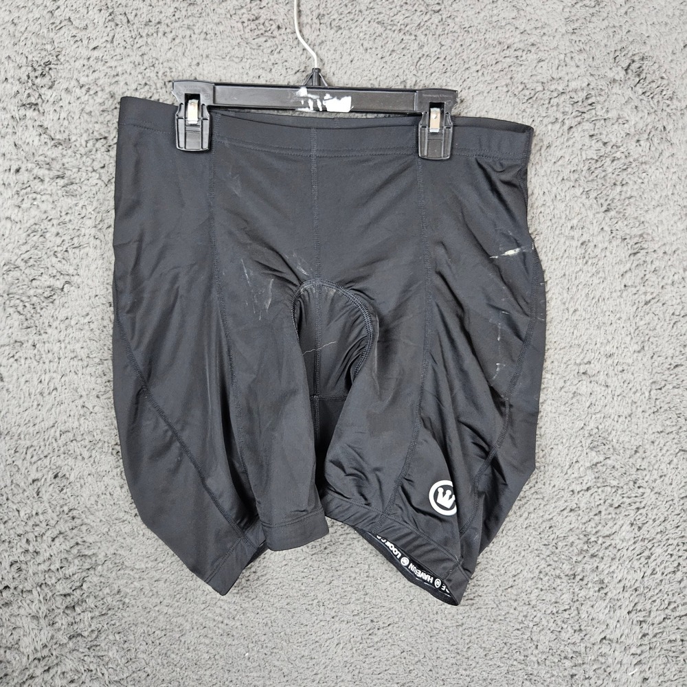 Canari Cycling Shorts‎ Padded Bike Shorts Men's LG Black Crown Logo